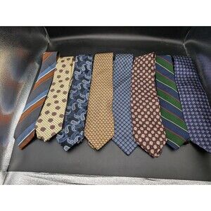 Men’s Designer Tie Vintage Lot Of 8 RARE DESIGNER Camuto Lauren De La Renta Kors